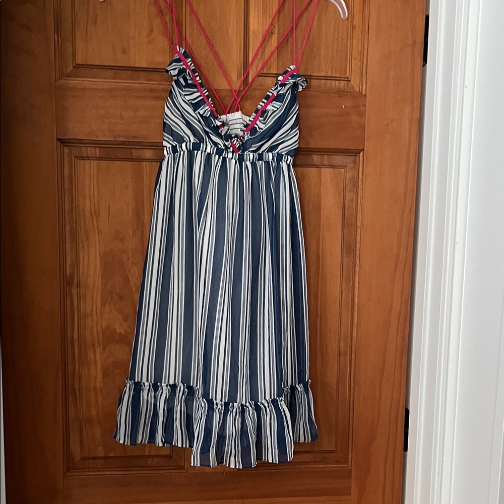 Hollister Blue and White Striped Kids Casual Dress